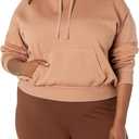 Amazon Essentials Womens Hoodies - Crop Pullover Sweatshirt (Available in Plus Size) (Brown, XL)
