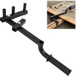Decking Board Straightening Tool, Steel Decking Board Bender for Straightener Bending Boards, Heavy Duty Steel Adjustable Deck Tool Fit for Wood Decks Tightening up the Gap