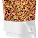 Dog Food Storage Container, 5-7 lb Pet Food Storage Containers, Downward-pressing Large Outlet Suitable for Dog, Cat, Bird Dispenser, White