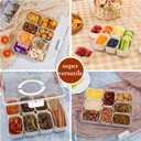 WACOI Divided Snack Serving Tray with Lid and Handle travel Snackle Box Charcuterie Container Portable Storage Organizer for Candy, Fruits, Nuts, Snacks 1Pack White