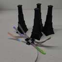 Fly Fans for Tables, Fly Repellent Fan Keep Flies Away, Battery Powered Bug Fans with Holographic Blades for Picnic, BBQ, Restaurant, Party and Kitchen, Indoor and Outdoor 4 Pack