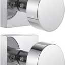 coolnews 2 Pack Polished Chrome Dummy Door Knobs Interior, Single Sided Square Modern Dummy Door Knob Door Handle for Hall/Closet