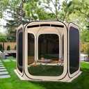 HOOYEAH Pop-up Screen House Tent, Portable Screen Room Camping Canopy Instant Screen Tent Ultimate Outdoor Shelter with Carry Bag for Patio, Backyard, Garden and Outdoor Activities, 10x10