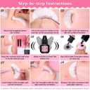 Lash Kit for Eyelash Extensions, 327 PCS Lash Extension Supplies with Lash Mannequin Head, Eyelash Extension Cleanser, Eyelash, Glue, Remover, Lash Extension Kits for Beginner Practice at Home