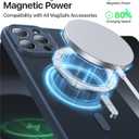 Faiono Magnetic for iPhone 15 Pro Max Case [Full Camera Protection][Military-Grade Protection][Compatible with MagSafe] Shockproof Protective Slim Phone Case for iPhone 15 Pro Max, Midnight Blue