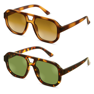 livho Trendy Polarized Square Aviator Sunglasses Women Men Square Eyewear Frame, Retro Sun Glasses for Women Men 2025 Shades