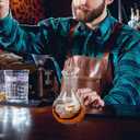 VALICLUD Japanese Style Ice Wine Bottle Decanter with Ice Chamber Glass Wine Pourer 6.3Oz Cold Server for Home Bar Restaurant Entertainment