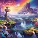 Bullglesup 1000 Piece Jigsaw Puzzle for Adults, Fairyland with Poster, Fits Perfectly Between Them, Letters on the Back, Dust Free, Gift for Elderly (70 x 50 cm)