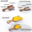 Wooden Scoops for Canisters 3PCS Small Wooden Scoop Acacia Wood Scoops for Jars Mini Coffee Scoops for Canisters for Ground Coffee Scoop for Seasoning Bath Salt Laundry Shovel-Multipurpose