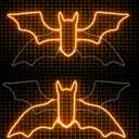 Bat Neon Sign for Wall Art Decor,Led Sign Animated Bat Swing Neon Light Up Sign for Wall Decor Bedroom Home Decor Bar Halloween LED Decoration Light,Plug in Powered Dimmable LED Light,21" x 10"
