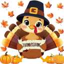 2 x Treasure Cove Turkey Bulletin Board Decoration Set Thanksgiving Turkey Cutouts for Classroom School Wall Decor Party Supplies 56Pcs