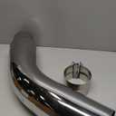 4 Inch Exhaust Elbow Tip with a Clamp, Chrome Structure,4'' Inlet 5'' Outlet 23" Overall Length for Pickups, Trucks and Cars