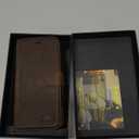 VENOULT Leather Wallet Case for iPhone 17 Pro Max, Full Grain Genuine Leather, Magnetic Detachable, 4 Card Holder, Buesiness Style, Compatible with MagSafe, RFID, Handmade (Admiral Blue)