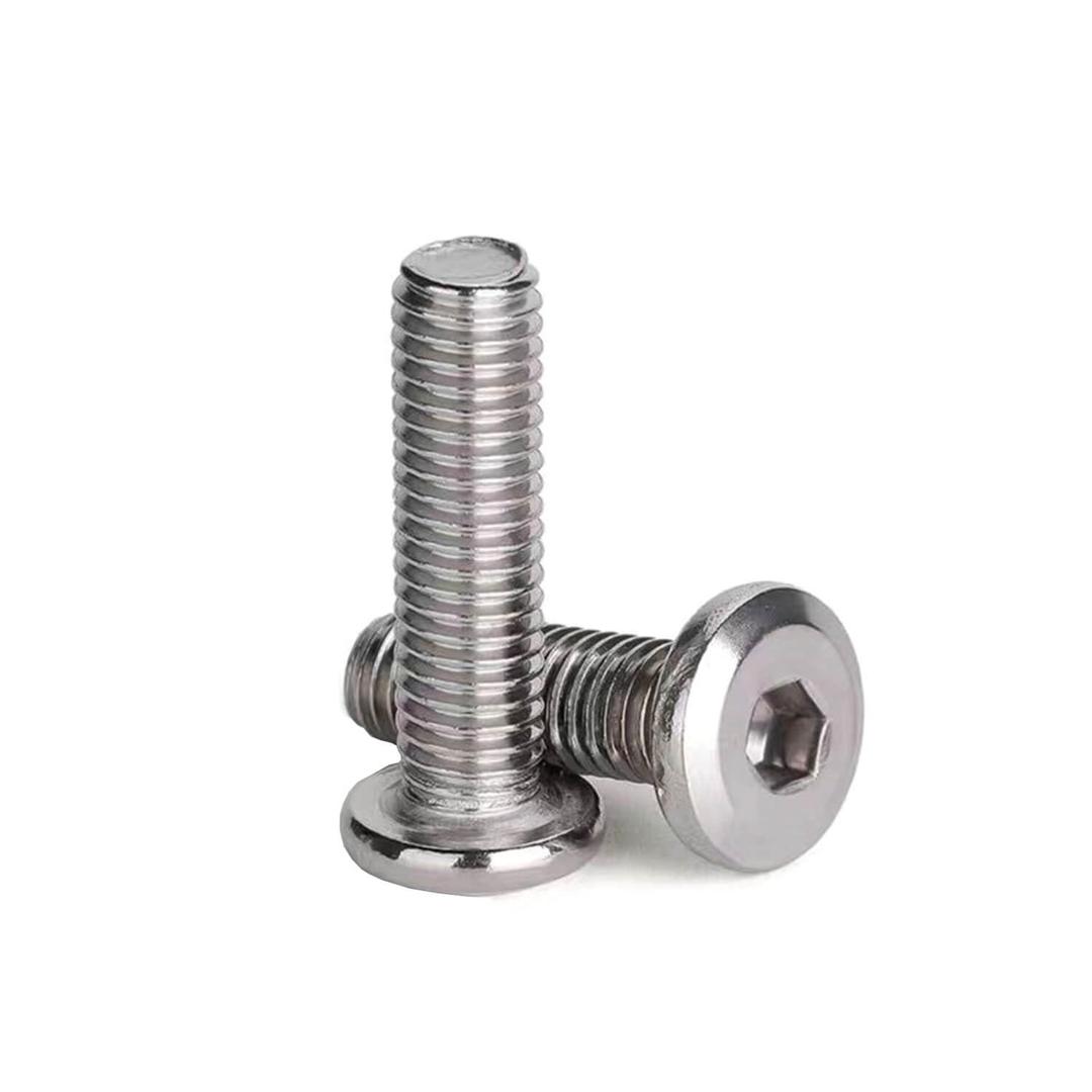 M6 x 30mm (20 Pack) Metric Flat Head Hex Socket Cap Screws Bolts, 304 Stainless Steel 18-8, Hex Drive, Bright Finish, Fully Machine Thread