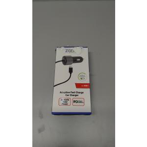 ZGear 30 Watt 2.4-Amp Adaptive Fast Charging Car Charger for USB C - Black