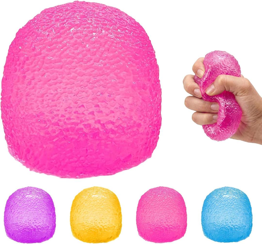 Gumdrop Squishy Toys, Squishy Fidget Toys Stress for Adults, Super Solid Squeeze Ball, Sensory for Stress Relief, Suitable for Adult use in Offices and Homes (Pink)