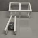 Mini Tabletop Greenhouse 12"x8"  Compact Indoor Plant House with Clear Acrylic Panels & Wood Frame with 4" Pots for Herbs, Seedlings, Cuttings & Propagation - Cat Safe