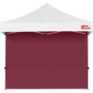 MASTERCANOPY 10x10ft Canopy SunWall Instant Canopy SideWall for Pop Up Canopy Tent Gazebos, UV Protection Sidewall Only, Spliceable (1 Pack, Burgundy)