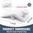Blulu 24 Pcs Storm Door Panel Clip with Screws 5/16" Offset Aluminum Storm Window Clips Screen Door Hardware (White)