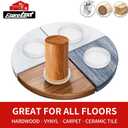 Ezprotekt Non Slip Furniture Pads, 8 Pcs 2" Anti Skid Rubber Caster Cups, Anti-Slip Round Furniture Coasters for Hardwood Floors, Anti Slide Floor Protectors for Bed Couch Stoppers (Clear)