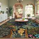 GarveeHome Large Area Rugs 10x13 for Living Room, Jungle Animal Washable Rug Soft Non Slip Backing Floor Mat Carpet Indoor Thin Accent Rug for Bedroom Dining Room Playroom Nursery Home Decor