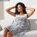 Kivik Weighted Lap Blanket, 7 lbs Weighted Lap Pad for Adults, Small Travel Weighted Blanket for Relaxation, Portable & Breathable, Grey, 24"x29"