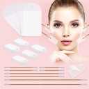 Neck Tape Lifting Invisible,Face Tape Lifting Invisible 140PCS Face Lift Tapes and Bands with 8 Strings Facelift Tape for Face,Neck Tape Lift Turkey for Sagging Skin Double Chin Jowls Eyes Wrinkles