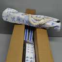 TIASUSAN American Mahjong Game Set(4 Layer), 160 Blue Engraved Tiles, White Bag and Entire Accessories, 4 All-in-One Rack/Pushers, Mahjong Tile Set