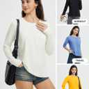 baleaf Women's Long Sleeve Workout Shirts for Women Active Tops Soft Activewear Moisture Wicking Running Clothes Travel (Yellow, S)