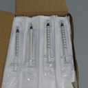 100 Pack 1ml Luer Lock Syringe without Needle, 1cc small syringes, Individually Sealed