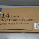 Yitong Angel 14 Inch Queen Bed Frame,3500 lbs Heavy Duty Metal Platform, Steel Slats Support/No Box Spring Needed/Noise Free/Non-Slip/Easy Assembly