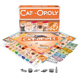 Late for the Sky CAT-opoly Board Game White, Large