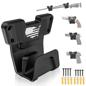 Gun Magnet Mount Pistol Rifle Magnetic Holder Car Holster Home Under Desk Gun Magnet Buckler Car, Truck, Desks, Safes, and Walls | Indoor Gun Racks| Concealed Gun Holder 2 Pcs