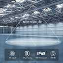 CINOTON 160W UFO LED High Bay Light, Aluminum LED Shop Lights with 24000LM, 5000K Commercial Bay Lighting for Warehouse Garage Workshop Factory, 6' Cable & Safety Rope, ETL Listed 1 Pack