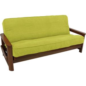 Blazing Needles Solid Microsuede Double Corded 8" to 9" Futon Cover, Full, Mojito Lime
