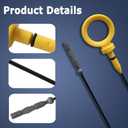 AUCERAMIC 06E115611H 3.0L 3.2L Engine Oil Dipstick Fit for 2008-2018 Audi A4 A5 A6 A8 Quattro, for 2019-2017 Audi Q5 Q7 S4 S5 V6 Replace 921-192