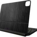 Skin Compatible with Apple Magic Keyboard for iPad Pro 13inch (M4) 2024 - Black Wood - Premium 3M Vinyl Protective Wrap Decal Cover - Easy to Apply | Crafted in The USA by MightySkins