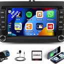 UNITOPSCI 4G+64G Android Car Stereo Radio for VW Volkswagen Golf Passat Jetta Seat Skoda Touran Wireless CarPlay Android Auto, 7 Inch Touchscreen, Bluetooth5.0/GPS/WiFi, FM/RDS, DSP, SWC +Rear Camera