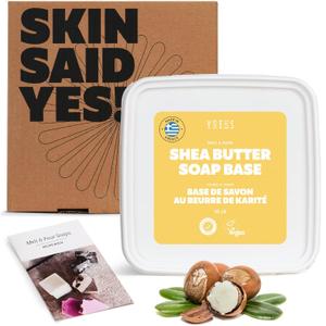 Shea Butter Soap Base - 10Lb Melt and Pour Soap Making Supplies with Organic Shea Butter - No Palm Oil, Vegan, Antioxidant-Rich and Gentle on the Skin - Crafting Recipe Book Included (160 Ounce (Pack of 1))