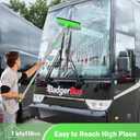 Window Squeegee Professional, 56 Car Windshield Glass Cleaner Tool with Extension Pole, Long Handle Household 10 inches Washer Sponge Scrubber Kit for Cleaning Home Mirror Outdoor (Green)