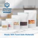 Spartan Industrial - 5" X 8" White Zip Top Food Bags - Pack of 1000 Resealable Smell-Proof Pouches for Packaging Coffee, Tea, Spices, Snacks, and More