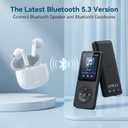128GB MP3 Player with Bluetooth 5.3 Earphones Included | Portable, HiFi Sound, Built-in Speaker/FM Radio/Voice Recorder/E-Book, Lossless Sound, Multifunctional, Music Player, Slim