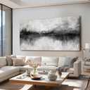 Canvas Prints Wall Art for Living Room Black Abstract Art Wall Decor Grey Pictures Wall Painting for Bedroom Office Artwork 29"x 58" Home Decor