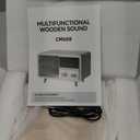 Retro Bluetooth Speaker Clock Radio with Fabric Grille&Wood Finish, Vintage FM Radio with Dual Alarm, Dimmable LED Display for Bedroom Nightstand, Office Desk, Loud Sound, Rechargeable, Knob Control , TF&AUX