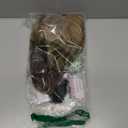 SEVENCOLORS Short Brown Mixed Blonde Bob Wigs for White Women Shoulder Length Synthetic Hair Wigs with Side Bangs Straight Blonde Highlights Womens Wig