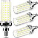 FanNicoo E12 LED Bulbs,20W LED Corn Light Bulb 150W Equivalent 2500 Lumen 6500K Cool Daylight White Non-dimmable LED Candelabra Bulbs Pack of 4