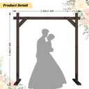 Wedding Arch -7.48FT Square Wooden Wedding Arches for Ceremony, Wood Arbor Backdrop Stand for Proposal Wedding Party Scene, Birthday Party, Bridal Shower, Garden, Outdoor, Rustic Decorationsz