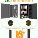 LED Bathroom Medicine Cabinet Mirror, Anti-Fog, Right Hinge, 16x24 Inch | Wall Mounted & Recessed, Dimmable 3 Color Light with Memory, 2 Shelves & 1 Organizer, Waterproof Body & Shatterproof Mirror