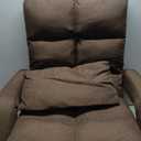 Indoor Floor Chair with Armrest and Pillow Folding Chaise Lounge Sofa 14-Position Adjustable Comfy Gaming Recliner Chair Padded Seats for Adults(Brown)