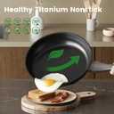 Nonstick Cookware Set, Titanium Coating Pan Set, Induction Cookware Oven Safe RV Kitchen Set, PFAS PFOA & PTFE Free, (8+11Inch with Lid)